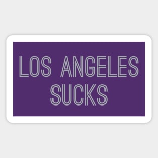 Los Angeles Sucks (Silver Text) Sticker